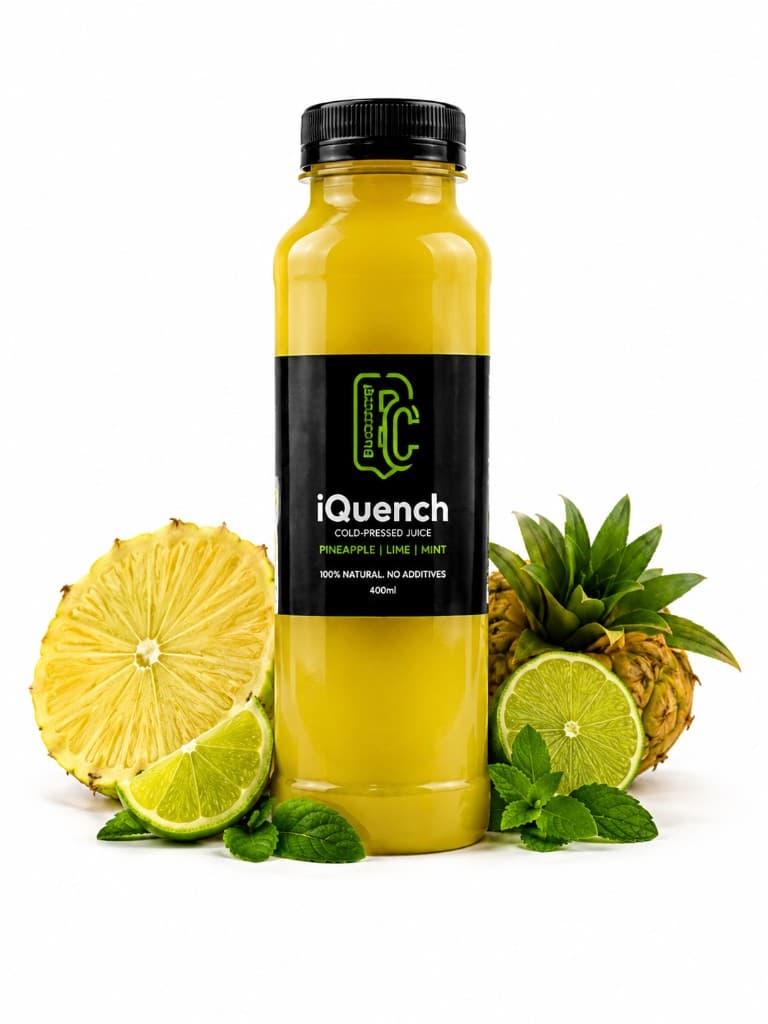 iQuench cold-pressed juice bottle
